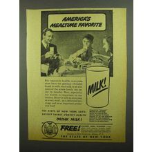 1942 Bureau of Milk Publicity Ad - Mealtime Favorite
