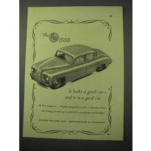 1951 Singer Motors 1500 Car Ad - It Looks A Good Car