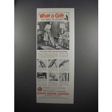 1951 Singer Vacuum Cleaner Ad - What a Gift