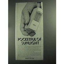 1968 Braun Lite F100 Flash Ad - Pocketful of Sunlight