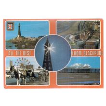 BLACKPOOL, LANCASHIRE. MULTIVIEW.. unused vintage postcard (a) =