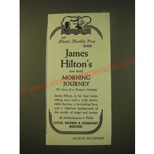 1951 Little, Brown & Company Ad - James Hilton's new novel Morning Journey