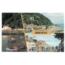 multiview, MINEHEAD, SOMERSET used postcard 1980 postmark =
