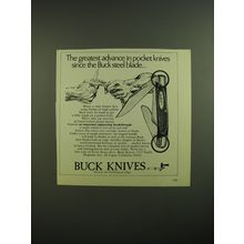 1972 Buck Knives Ad - The greatest advance in pocket knives since