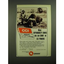 1972 Omark CCI Magnum Primers Ad - When dependability counts you can count on