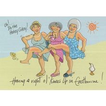 Knees Up Hokey Cokey Eastbourne Dance Comic Postcard