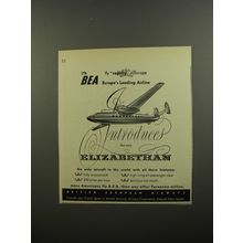 1952 BEA British European Airways Ad - BEA fly regally in Europe