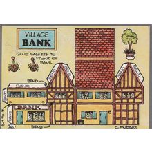 Banbury Oxon Oxford Build A Bank 1980s Rare Cut Out Postcard