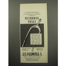 1955 J.E. Caldwell & Co. Wishbone Tongs Advertisement