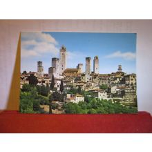 view, S. GIMIGNANO, SIENA ITALY used postcard 1987 pm #