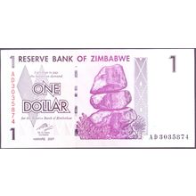 2007 Zimbabwe Banknote 1 Dollar Sig 8 Gono