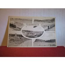 multiview, TEIGNMOUTH, DEVON used vintage postcard by M & L. 1950 pm =