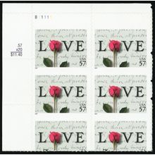 3551, Mint NH 57¢ Misperforated UL Plate Block * Stuart Katz