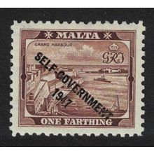 Malta Grand Harbour Valletta ¼d 'SELF-GOVERNMENT' 1948 MNH SG#234