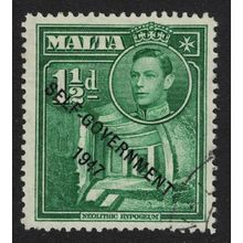 Malta Hypogeum Hal Saflieni 1½d 'SELF-GOVERNMENT' 1948 Canc SG#237b