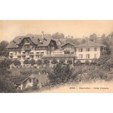 Oberhofen Hotel Victoria 1910 Switzerland From Visitor Postcard