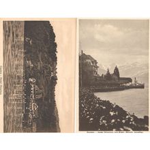 Gunten Hotel Hirschen Switzerland 2x EX Old Postcard s