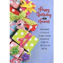 Happy Birthday My Friend - Birthday Greeting Card - 07280