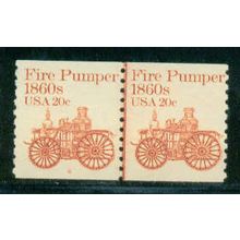 1908 20c Fire Pumper Fine MNH Dry Gum CNP Left 6 W0258