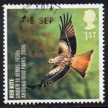 GB 2007 Action for Species - Birds - Red Kite 1st Used