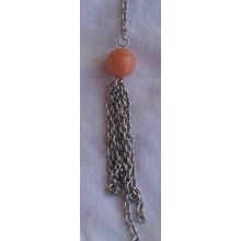 Silver orange necklace