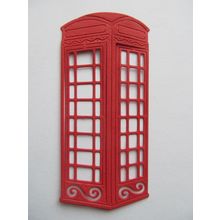 6 x Tattered Lace Die Cuts Telephone Box in Red