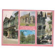 CANTERBURY, KENT. multiview unused vintage postcard =