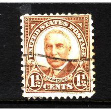 USA 1930 1 1/2c YELLOW BROWN HARDING SG 685 FINE USED#3