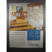 1953 Crane Ad - Elayne Lavatory, Criterion Bath