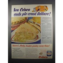 1953 Crisco Shortening Ad - Cheese-Apple Pie Recipe