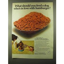 1973 Gaines Top Choice Dog Food Ad - Love Hamburger