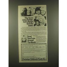 1985 Christian Children's Fund Ad - Faces May Change