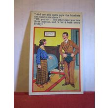 A XL SERIES seaside humour unused postcard no 3734 V. Clean bed sheets =