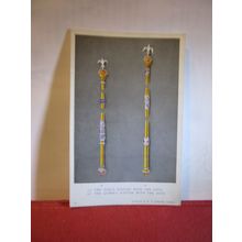 KING'S & QUEEN'S ROYAL SCEPTRES unused vintage postcard =