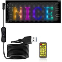 LED Car Sign, 7''X3'' Flexible Smart Display Bluetooth APP Control Scrolling Bri
