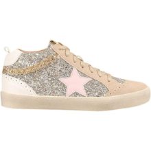 Mi.Im Daisy Rubber Sole Lace-Up Glitter Suede Mid Star Sneakers