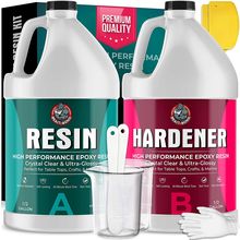 Epoxy Resin - Ultra-Gloss 1 Gallon Kit, Crystal Clear, Self-Leveling, UV & Impac