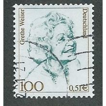 GER 2000 100pf ( €0.51) 'GRETHE WEISSER' FINE USED (EBID43-233)