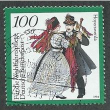 GER 1994 100pf+ 50 'NATIONAL COSTUMES- HOYERSWERDA' FINE USED (EBID47-600)