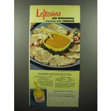1953 French's Mustard Ad - Leftovers are Wonderful!
