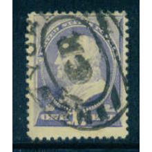 Used 212 1c Benjamin Franklin Barely Clears M01584