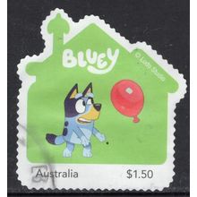 2024: KIDS' SHOWTIME GREATS, BLUEY, USED SELF-ADHESIVE MYSTAMP. 051