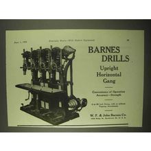 1922 Barnes Drills Ad - Upright Horizontal Gang