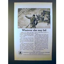 1923 AT&T Telephone Ad - Whatever Else May Fail