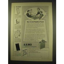 1949 A.B. Dick Mimeograph Ad - Let Teachers Teach