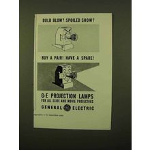 1957 General Electric Projection Lamps Ad, Spoiled Show