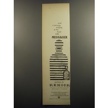 1952 Renoir Messager Perfume Ad - send a message winging to his heart