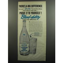 1952 Canada Dry Water Ad - There's a big difference