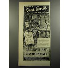 1952 Hudson's Bay Canadian Whisky Ad - Traders in Good Spirits