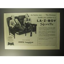 1970 La-Z-Boy Sofette Ad - Jim Backus says.. this Christmas double your order